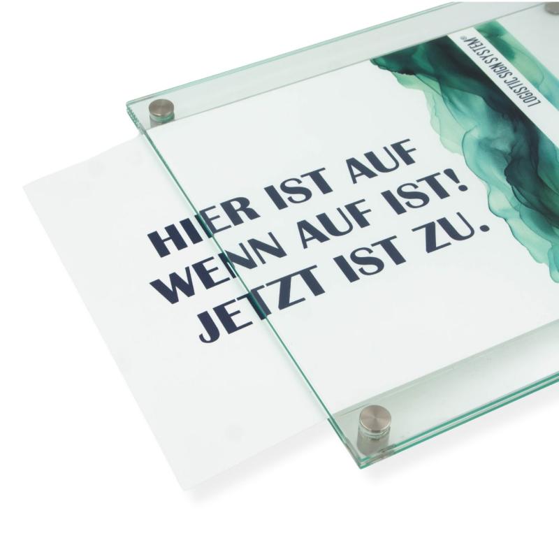 Tuerschild Wechselrahmen für Din A4 que